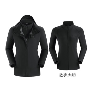 凯乐石三合一冲锋衣女潮牌GTX防水防风加长款保暖外套