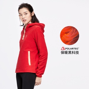 凯乐石抓绒衫女新款Polartec亲肤保暖抓绒卫衣秋冬防静电连帽外套