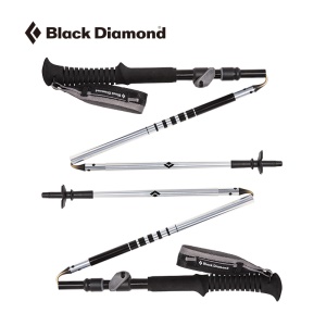 blackdiamond黑钻登山手杖户外折叠可调节铝合金拐杖112206