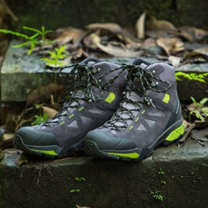 SCARPA 防水透气登山男鞋 ZG lite GTX零重力轻量版 高帮徒步户外鞋67080-200 深灰拼春绿